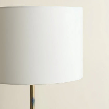 Rivelle Modern Marble Fabric Table Lamp with Warm Glow for Living Room Console Styling