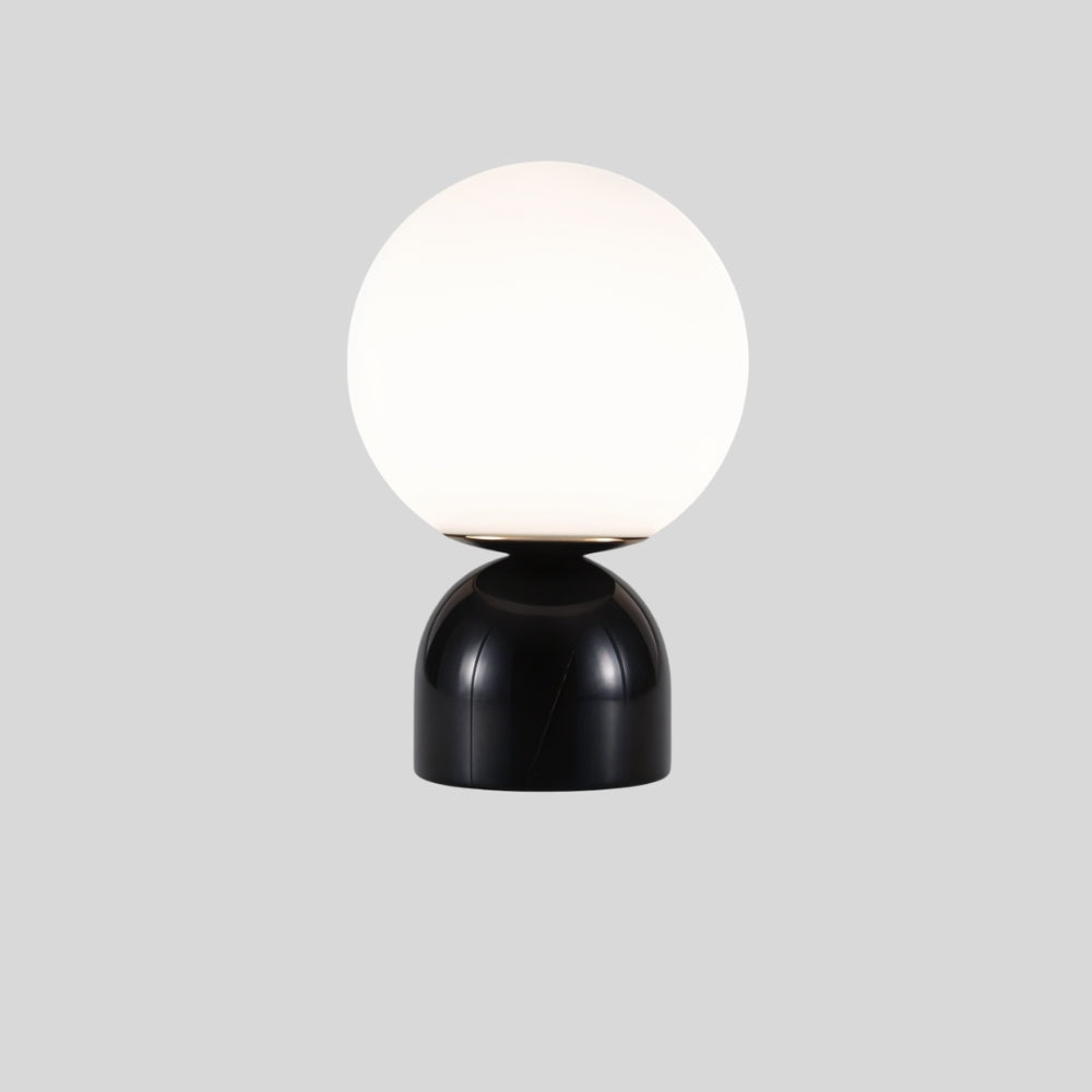 Willowmere Modern Marble Brass Table Lamp with Warm Ambient Glow for Bedroom Nightstands
