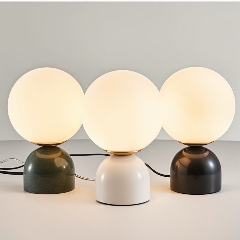 Willowmere Modern Marble Brass Table Lamp with Warm Ambient Glow for Bedroom Nightstands