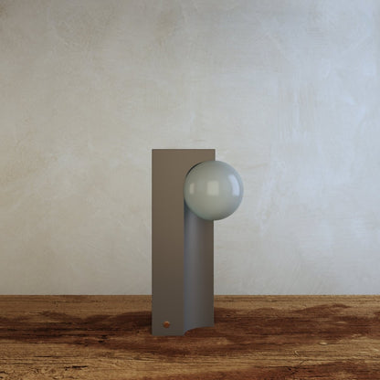 Solenne Modern Glass Concrete Rechargeable LED Table Lamp for Cordless Bedroom Ambiance