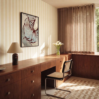 Vionelle Contemporary Fabric and Marble Table Lamp with Adjustable E27 White Light