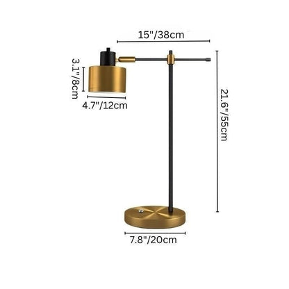 Sablette Modern Iron Table Lamp with Warm E27 Glow for Bedroom Nightstands