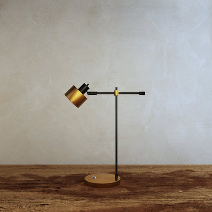 Sablette Modern Iron Table Lamp with Warm E27 Glow for Bedroom Nightstands