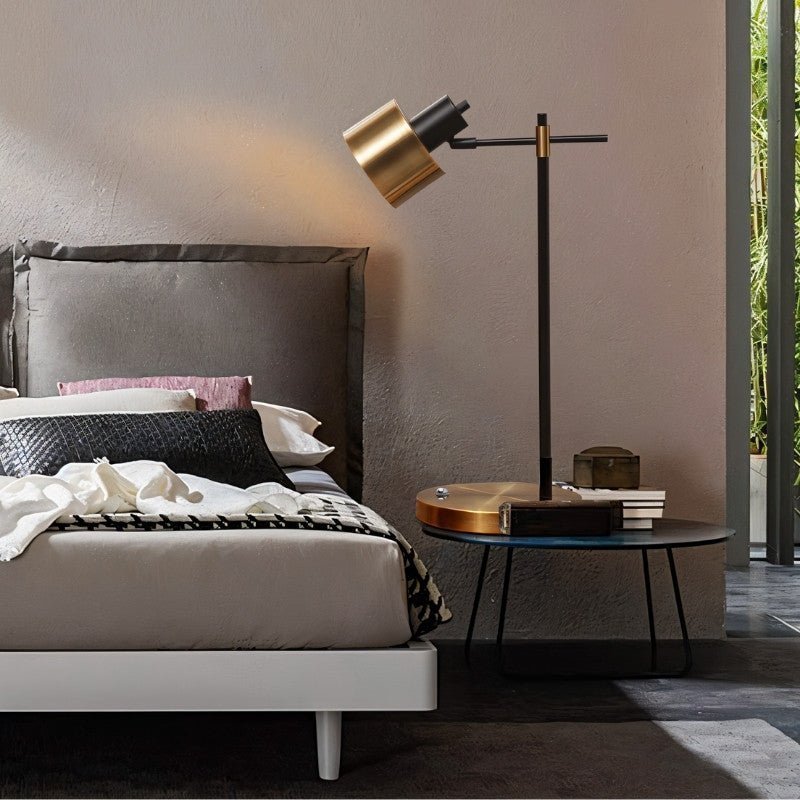 Sablette Modern Iron Table Lamp with Warm E27 Glow for Bedroom Nightstands