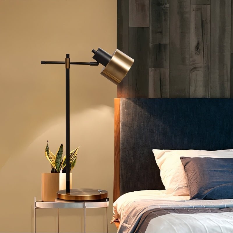 Sablette Modern Iron Table Lamp with Warm E27 Glow for Bedroom Nightstands