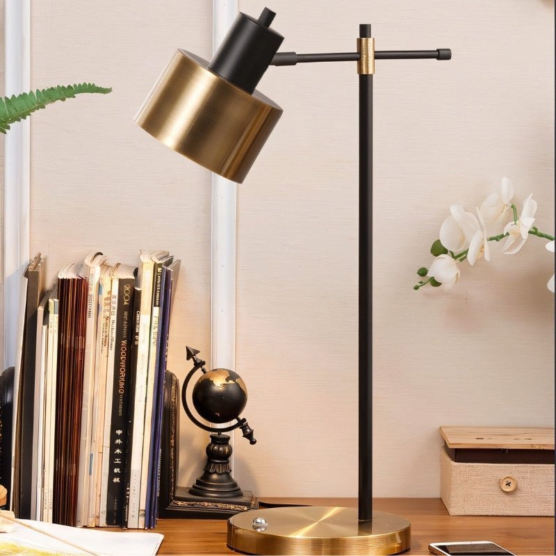 Sablette Modern Iron Table Lamp with Warm E27 Glow for Bedroom Nightstands