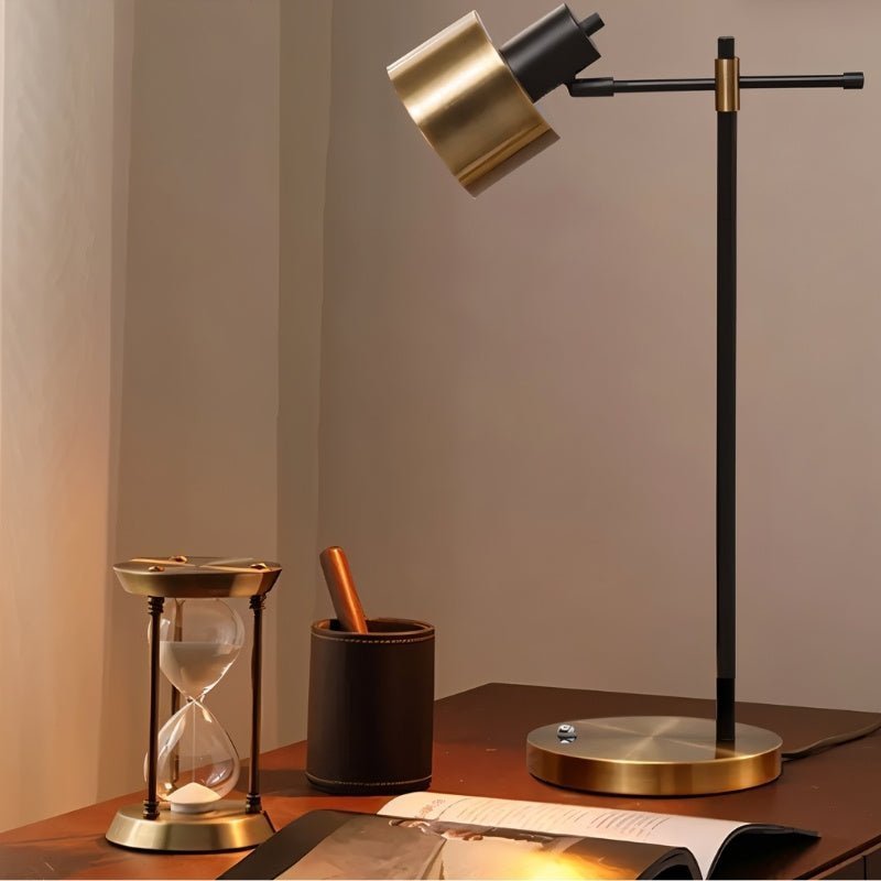 Sablette Modern Iron Table Lamp with Warm E27 Glow for Bedroom Nightstands