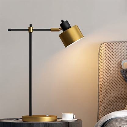 Sablette Modern Iron Table Lamp with Warm E27 Glow for Bedroom Nightstands