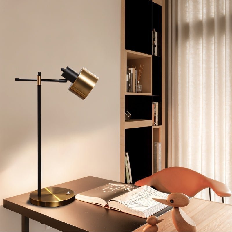 Sablette Modern Iron Table Lamp with Warm E27 Glow for Bedroom Nightstands