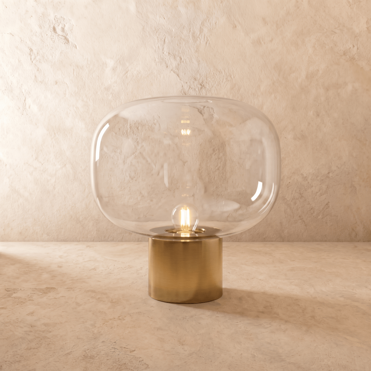 Vercelli Modern Aluminum Glass Table Lamp with Warm E27 Glow for Bedroom
