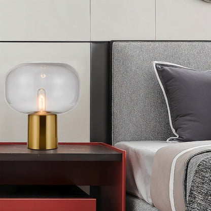 Vercelli Modern Aluminum Glass Table Lamp with Warm E27 Glow for Bedroom