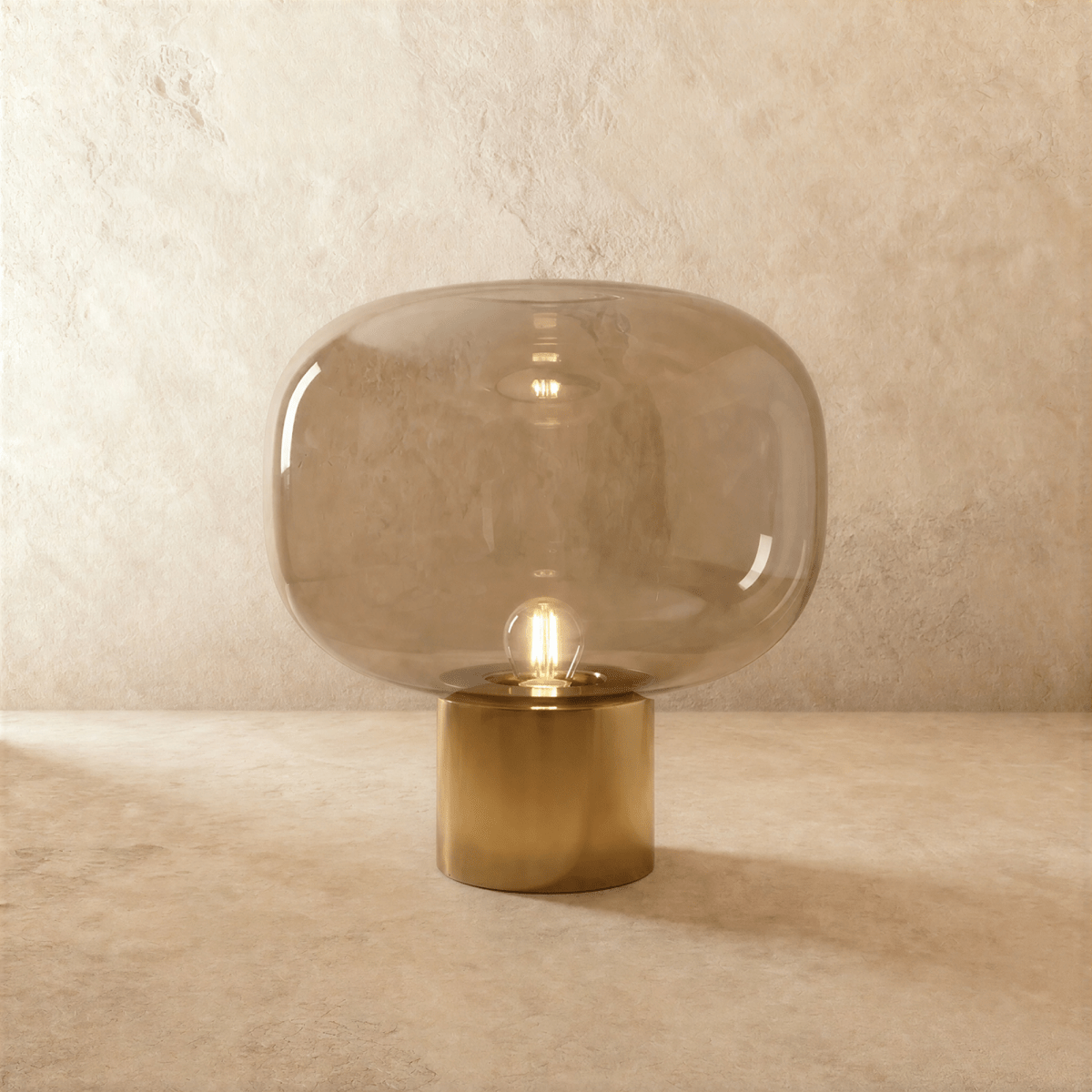 Vercelli Modern Aluminum Glass Table Lamp with Warm E27 Glow for Bedroom