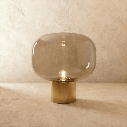 Vercelli Modern Aluminum Glass Table Lamp with Warm E27 Glow for Bedroom