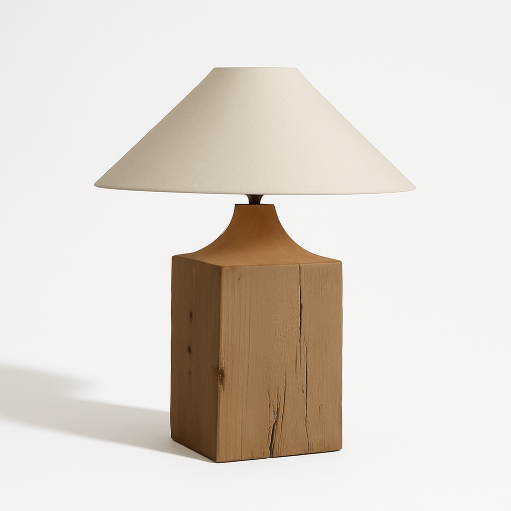 Lavelle Boho Fabric and Wood Table Lamp with Warm Glow for Living Room Console Styling