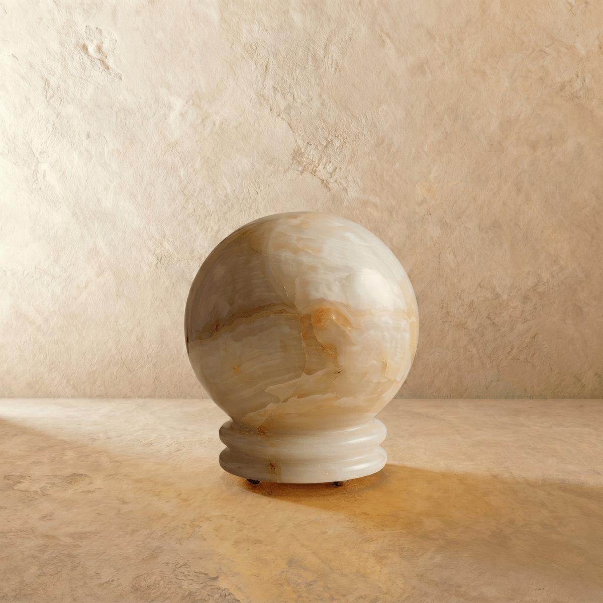 Quillon Modern Marble LED Table Lamp with Warm Glow for Bedroom Nightstands