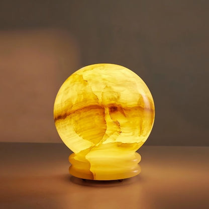 Quillon Modern Marble LED Table Lamp with Warm Glow for Bedroom Nightstands