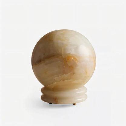 Quillon Modern Marble LED Table Lamp with Warm Glow for Bedroom Nightstands